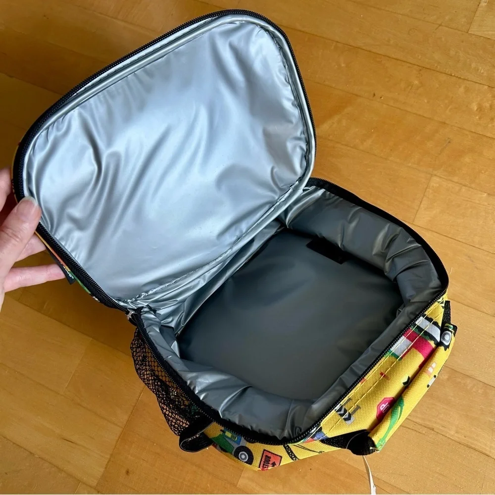 Travelers Club TRUCKS Insulated Lunch Cooler Bag, Yellow, 10 inches
